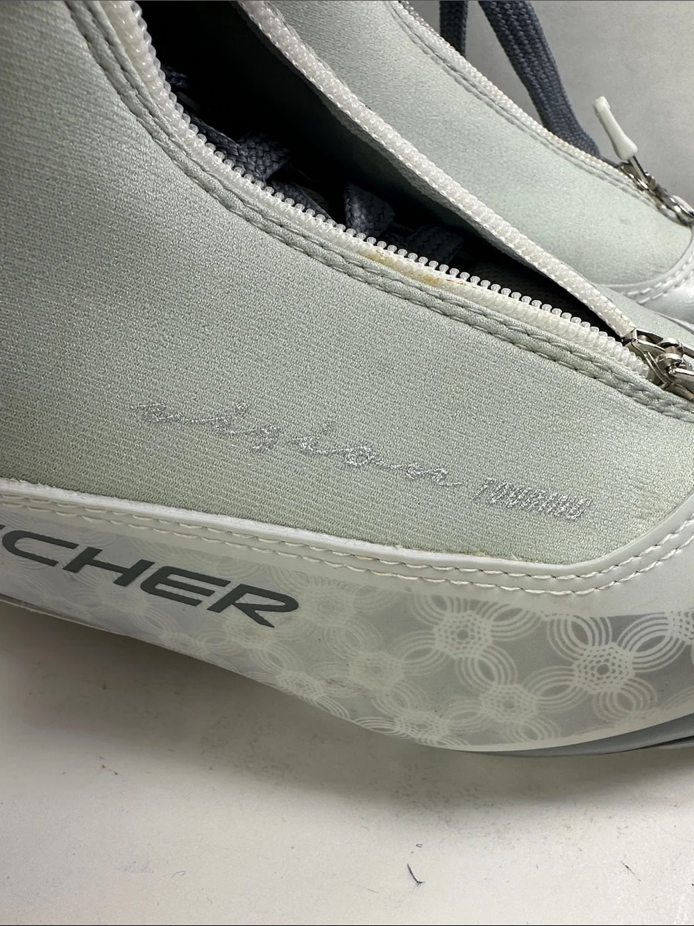 Fischer Light Gray Unisex Cross Country Ski Boots Lace-Up Ankle Boots Zipper 39